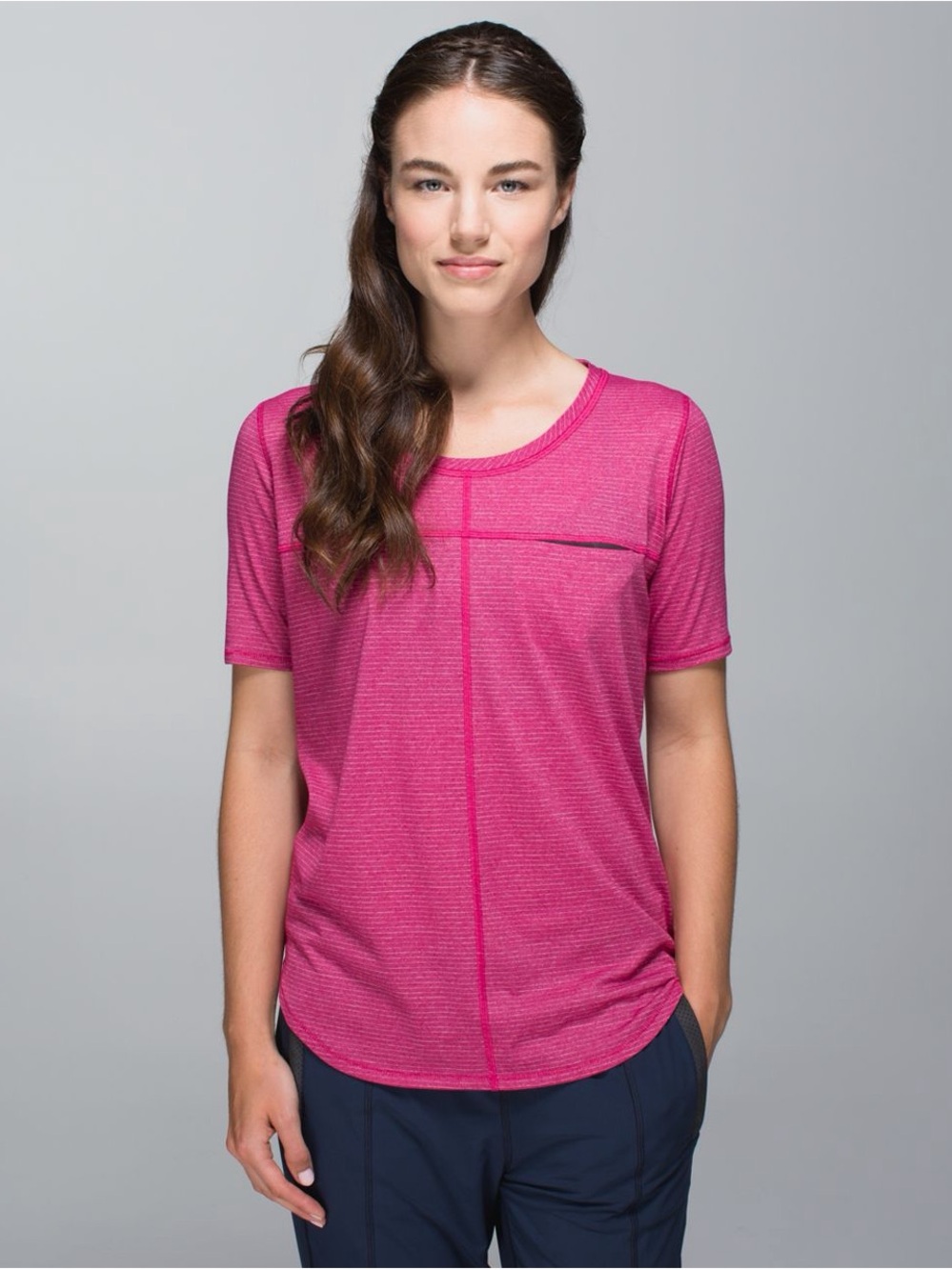 Lululemon Run Away Tee Pink with Pocket